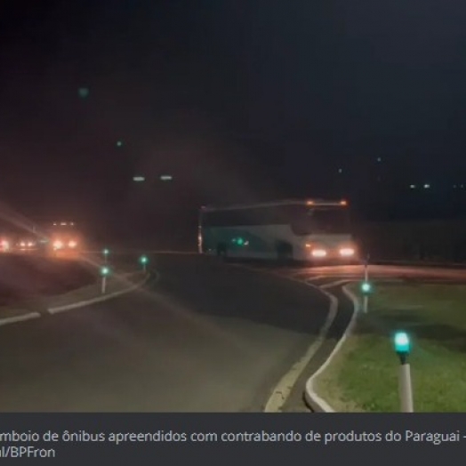 Seis ônibus e três carros são apreendidos em operação contra contrabando e descaminho no Paraná