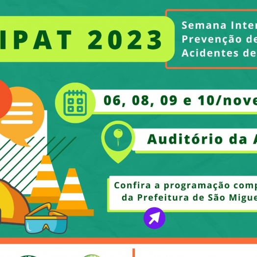 Semana SIPAT 2023 será realizada dias 06, 08, 09 e 10 de novembro