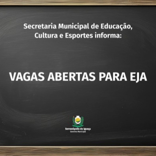 Serranópolis do Iguaçu abre vagas para Educação de Jovens e Adultos