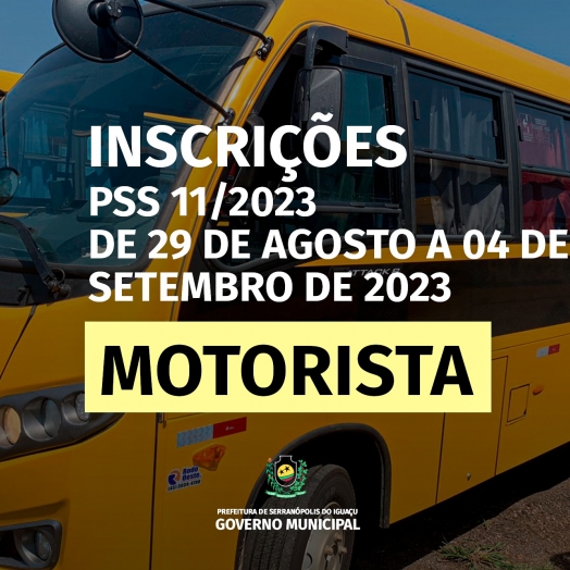 Serranópolis: publicado o edital de abertura de PSS para a contratação de motorista