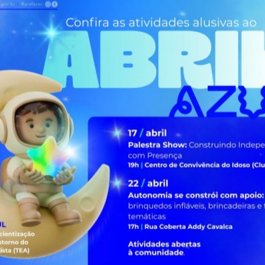 SMI: Governo municipal promove ações de conscientização sobre o autismo durante o Abril Azul