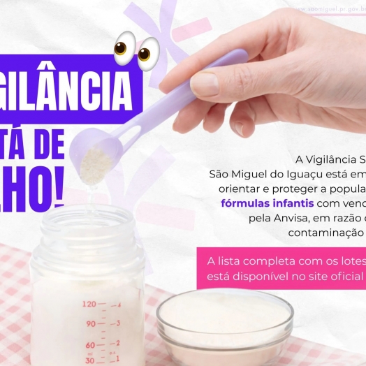 SMI: Vigilância Sanitária orienta sobre proibição de lotes de fórmula infantil pela Anvisa