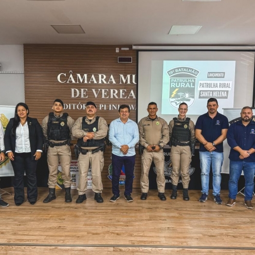 Solenidade em Santa Helena homenageia policial destaque e lançamento da Patrulha Rural
