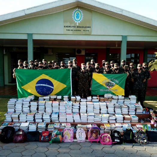 Tiro de Guerra realiza Desafio de Arrecadação de Material Escolar entre os Pelotões