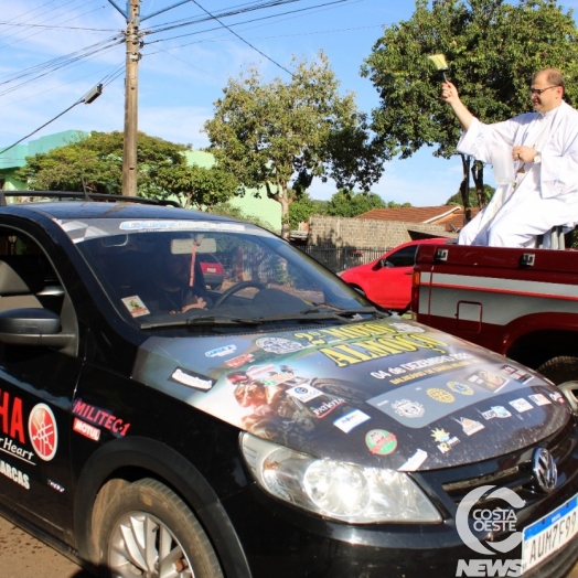 Tradicional benção dos carros é realizada pela Capela São Cristóvão em Santa Helena