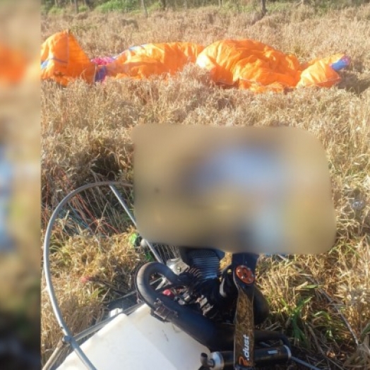 Tragédia em Missal: Policial Civil morre em acidente de paramotor