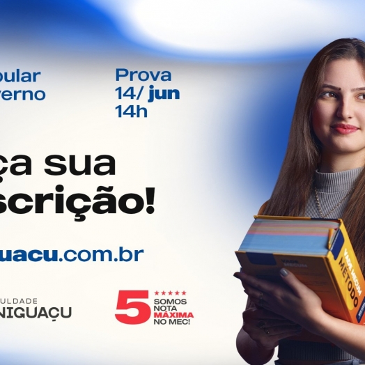 Última chamada para o Vestibular de inverno 2025 da Faculdade UNIGUAÇU