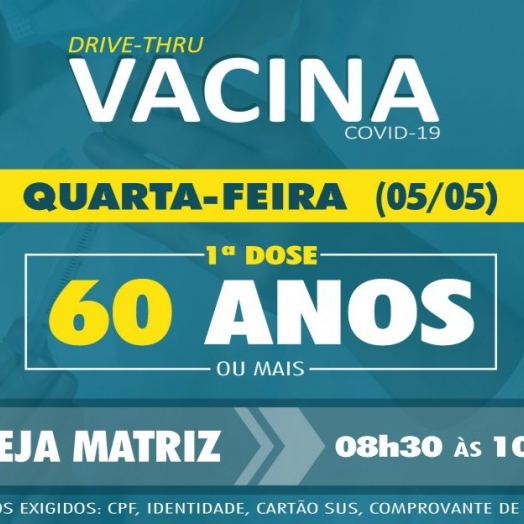 Vacinação de idosos de 60 anos ou mais em São Miguel do Iguaçu