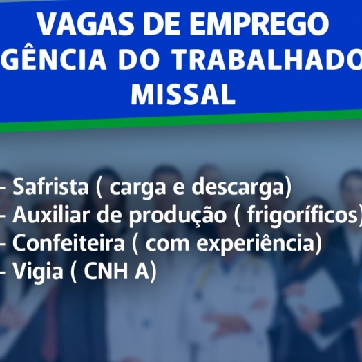 Vagas de emprego em Missal