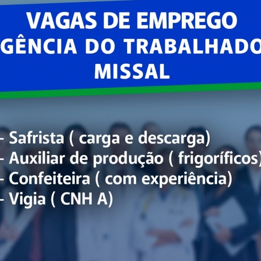 Vagas de emprego em Missal