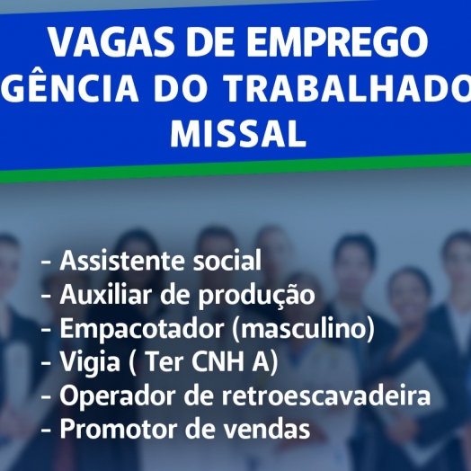 Vagas de emprego em Missal