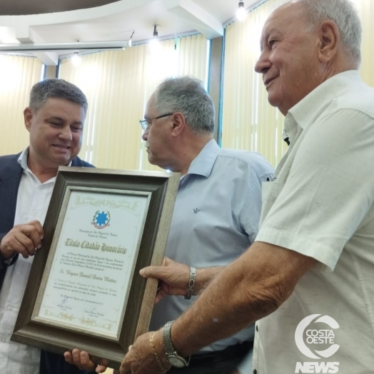 Vagner Mattos recebe Título de Cidadão Honorário de São Miguel do Iguaçu